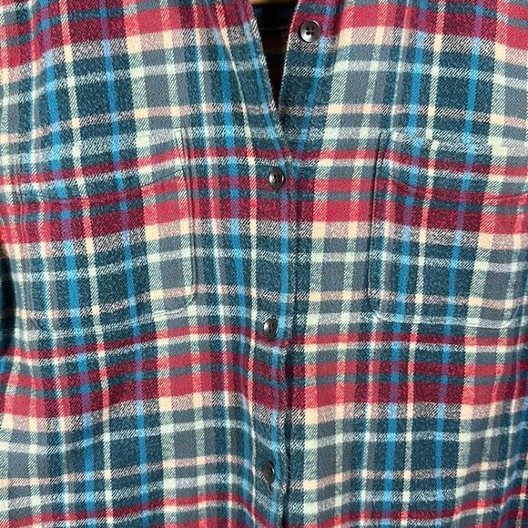 WOOLRICH Women’s Flannel Check Button Down Shirt Red/Blue/White Size Medium - Picture 5 of 12
